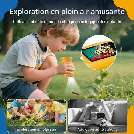 Microscope de Poche Éducatif pour Enfants — Explorez l'Invisible