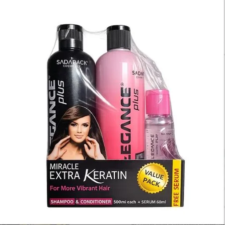 مجموعة العناية بالشعر الكيراتين – Sadapack Elegance Plus Miracle Extra Keratin