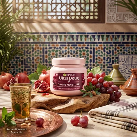 ماسك غارنييه أولترا دو لترطيب وتجديد الشعر الجاف بالعنب (Garnier Ultra Doux Grape Moisture)