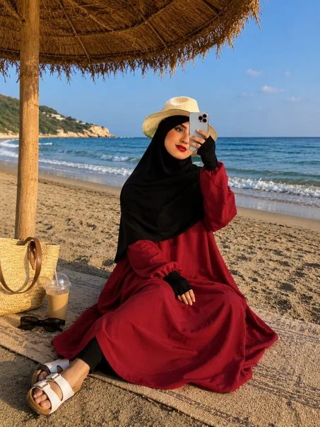 بوركيني  للمحجبات – 4 قطع عملية وأنيقة
