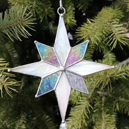 Handmade Stained Glass Christmas Star