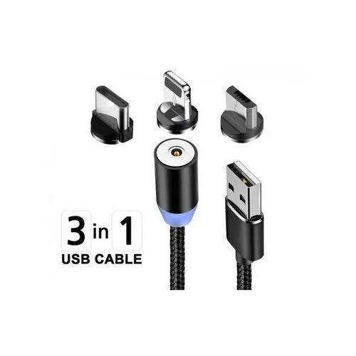 gtwin câble magnétique 3 IN 1 usb C iphone (1m)  كابل شحن مغناطيسي كابل يتناسب مع جميع أنواع الهواتف