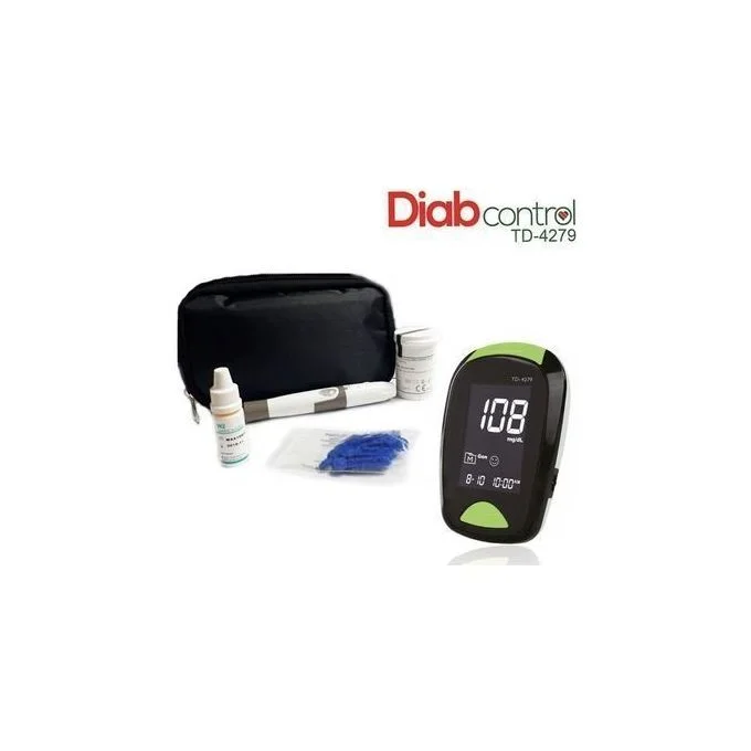جهاز قياس السكر Diabcontrol Kit de Lecteur de Glycemie + 10 Bandelettes + 10 Lancettes