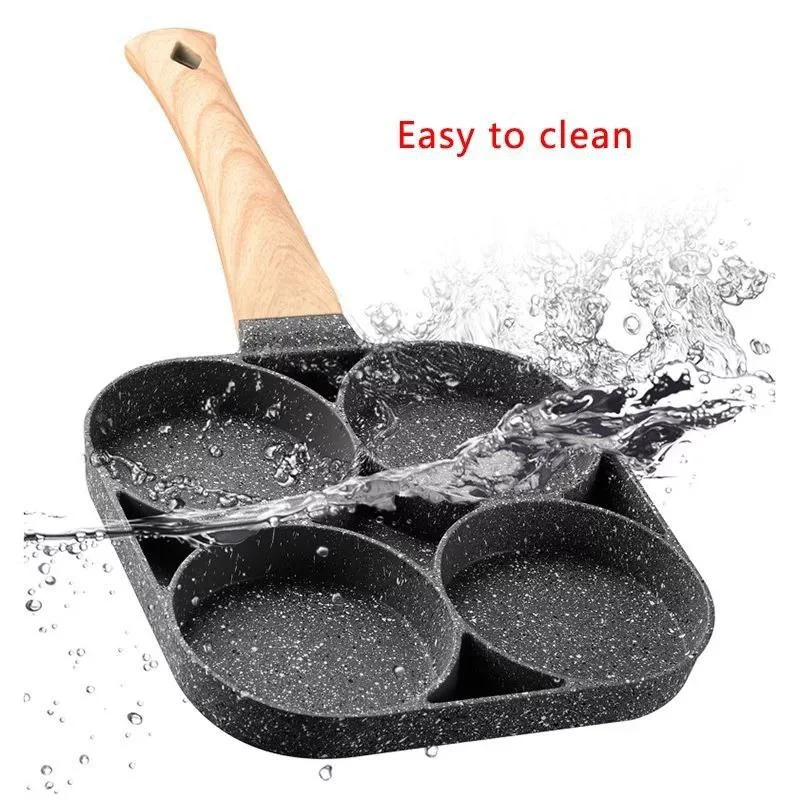 4 Hole Frying Pan Omelet Pan Non-stick Anti مقلات الكرانيت العجيبة 4في 1