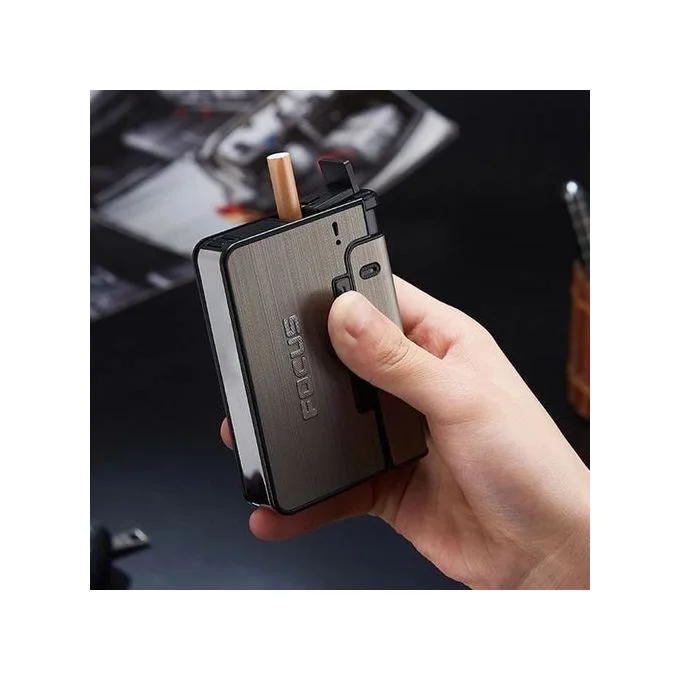 Focus Distributeur boite boitier étui 10 cigarettes avec briquet tempête