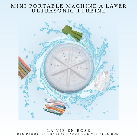 Mini Portable Machine a laver Ultrasonic Turbine - جهاز غسيل محمول صغير
