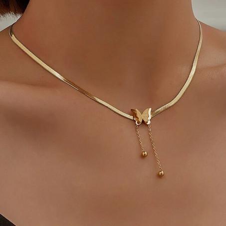 Collier ras de cou papillon