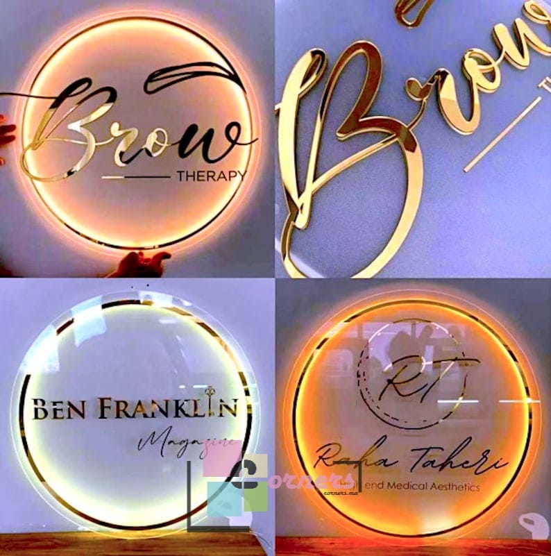 Round Business Logo Sign