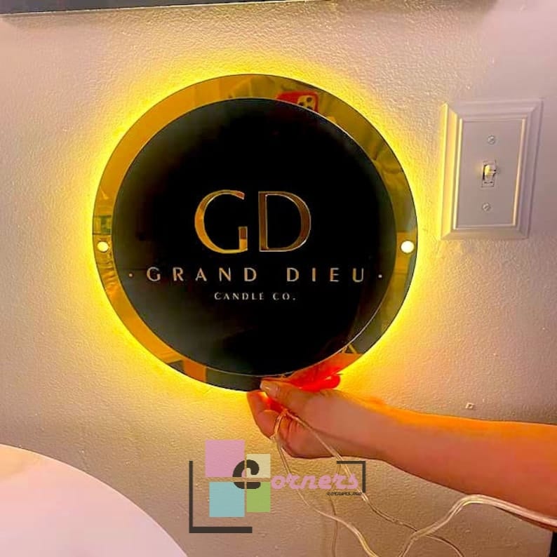 Round Business Logo Sign