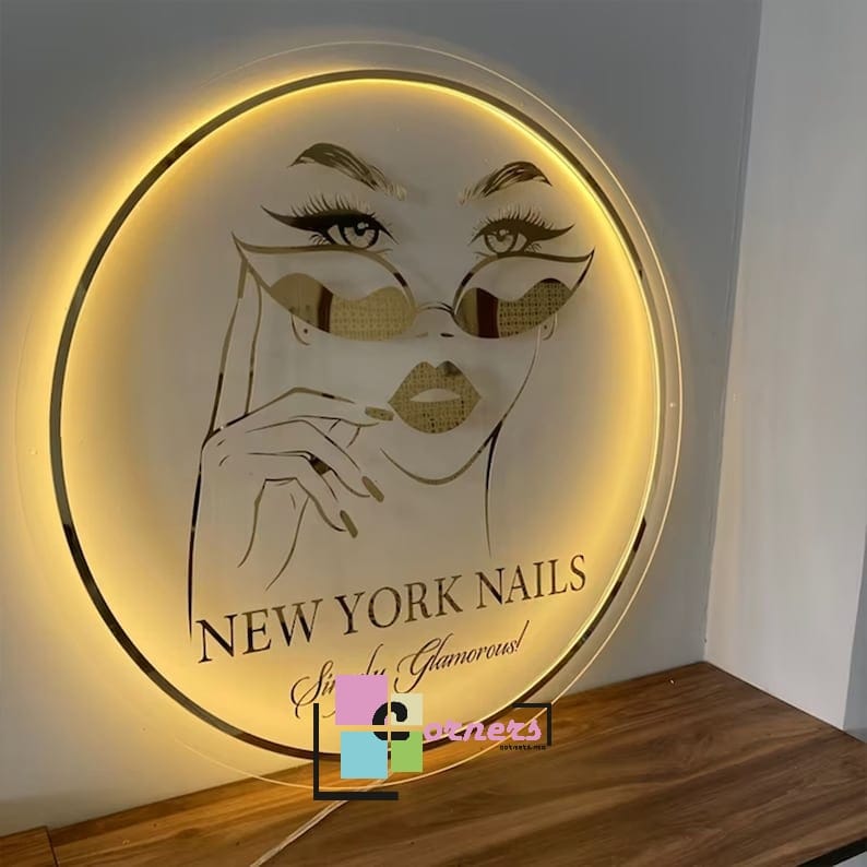 Round Business Logo Sign