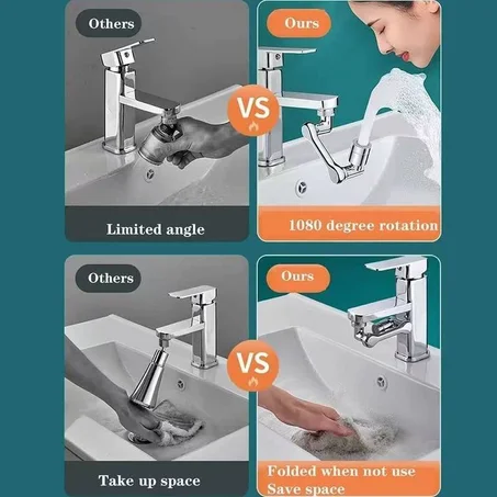 Universal Rotation Extender Faucet Aerator Plastic Splash Filter Kitchen Tap Washbasin Faucets Bubbler Nozzle Robotic Arm