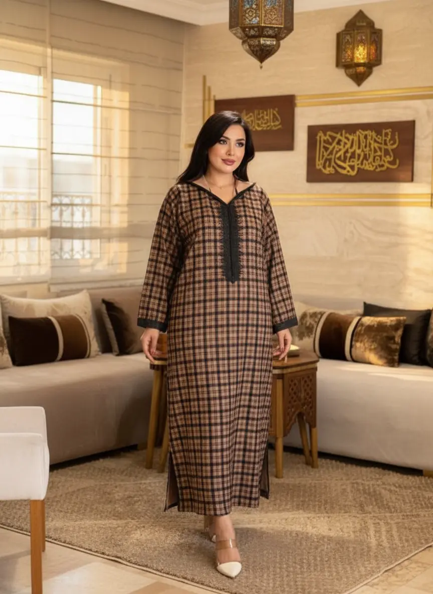 جلابة شتوية راقية… أناقة وفخامة فلقطة وحدة