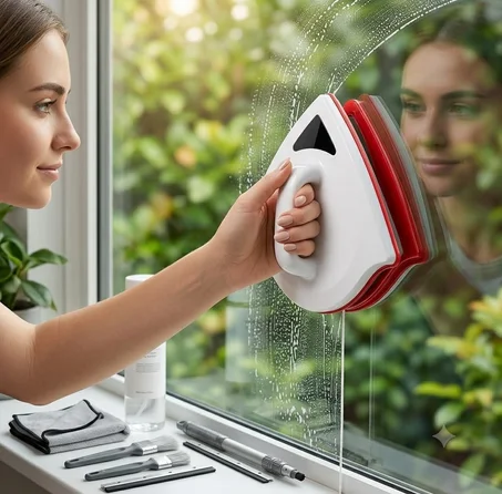 Brosse magnétique pour vitres