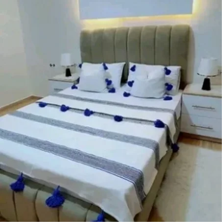 غطاء يدوي تقليدي الازرق