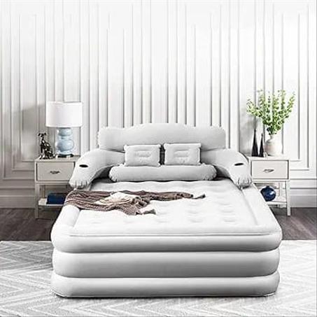 فراش هواء واحد قابل للنفخ قابل للطي ، سرير كسول خارجي ، سرير منزلي