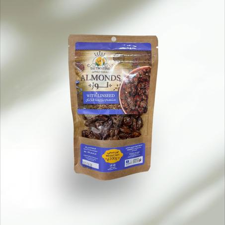 لوز منسم بزريعة الكتان  100g