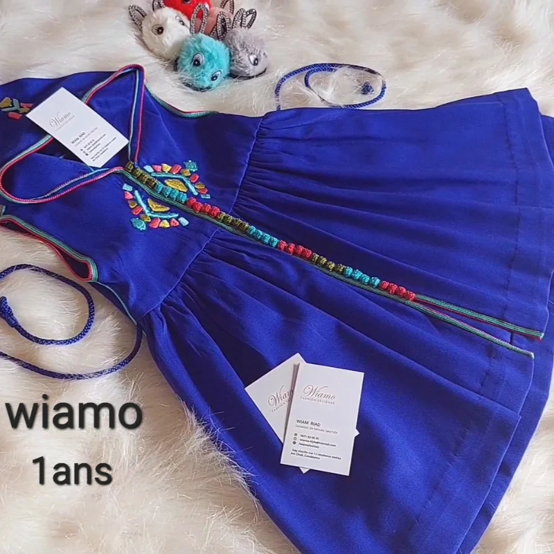 Robe Jellaba bleu roi (1 an)