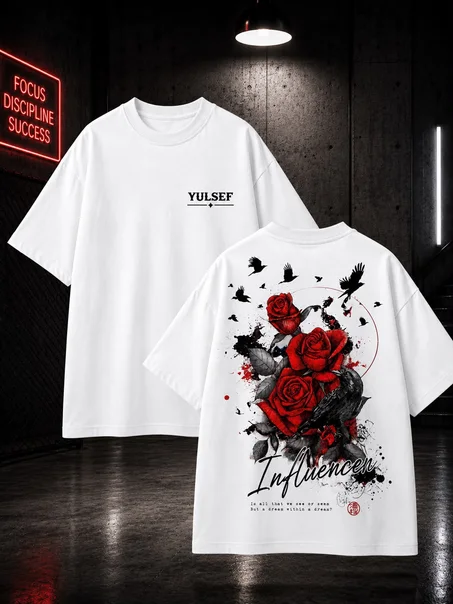 DARK ROSE RAVEN Oversize T-Shirt