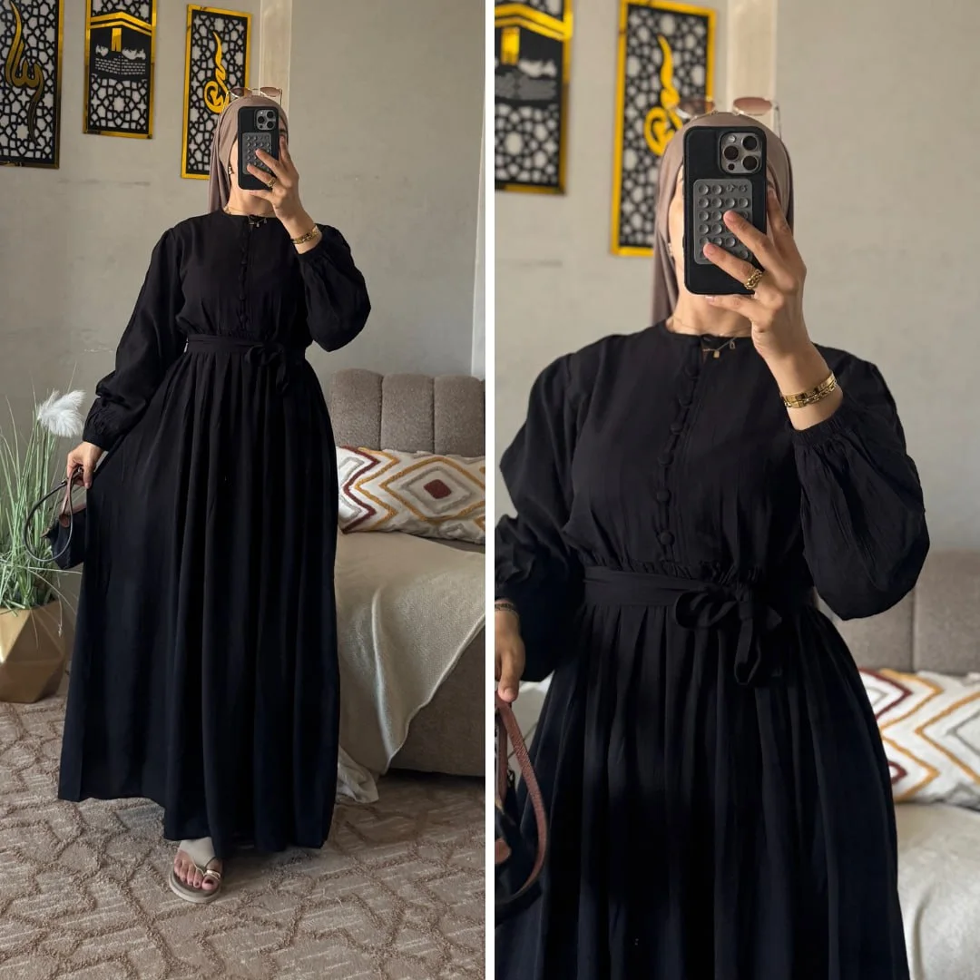 فستان كريب زارا – أناقة يومية بتصميم عصري