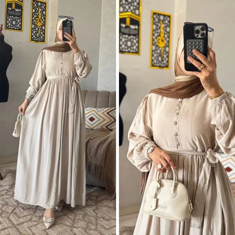 فستان كريب زارا – أناقة يومية بتصميم عصري