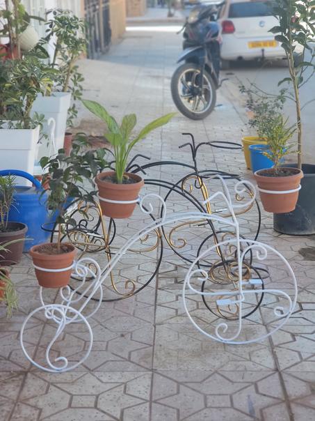 حامل نباتات على شكل دراجة هوائية