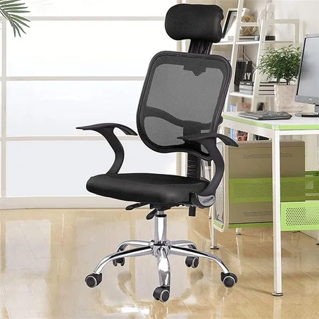Majestic Chaise de Bureau Ergonomique avec Appui-Tête et Accoudoirs Repliables