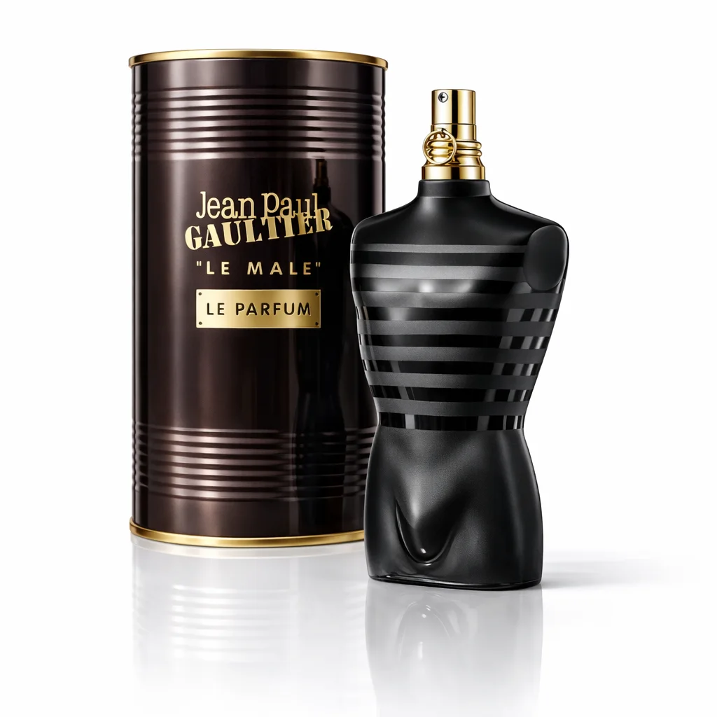 Jean Paul Gaultier Le Male Le Parfum | الأسود الملكي: عطر القبطان للكاريزما والغموض (Parfum Homme Intense Maroc)