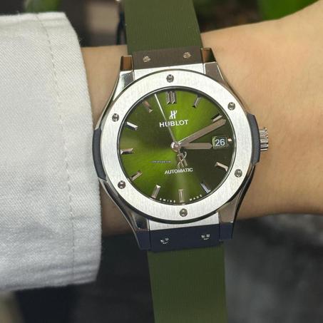Classic Fusion Titanium Green Dial Faltschließe