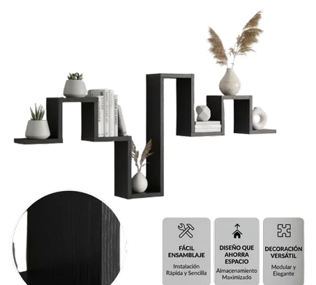 Estante de Pared Flotante Moderno