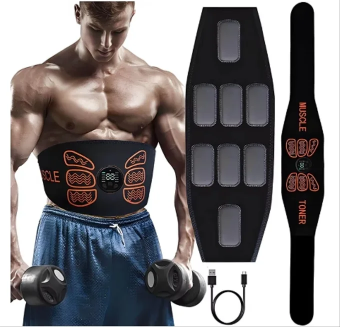 Electroestimulador Muscular EMS - Cinturón de Tonificación Abdominal Inteligente