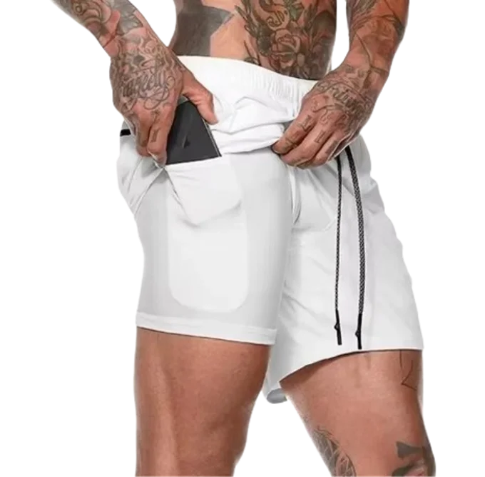 Pantalones Cortos Running 2 en 1 Hombre