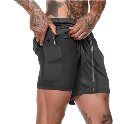 Pantalones Cortos de Running 2 en 1 para Hombre