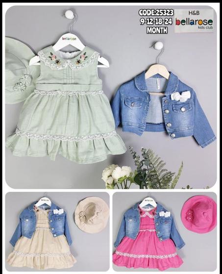 فستان + القبعة الصغير  لبنات