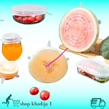 6 قطع من السليكون قابلة لإعادة الاستخدام