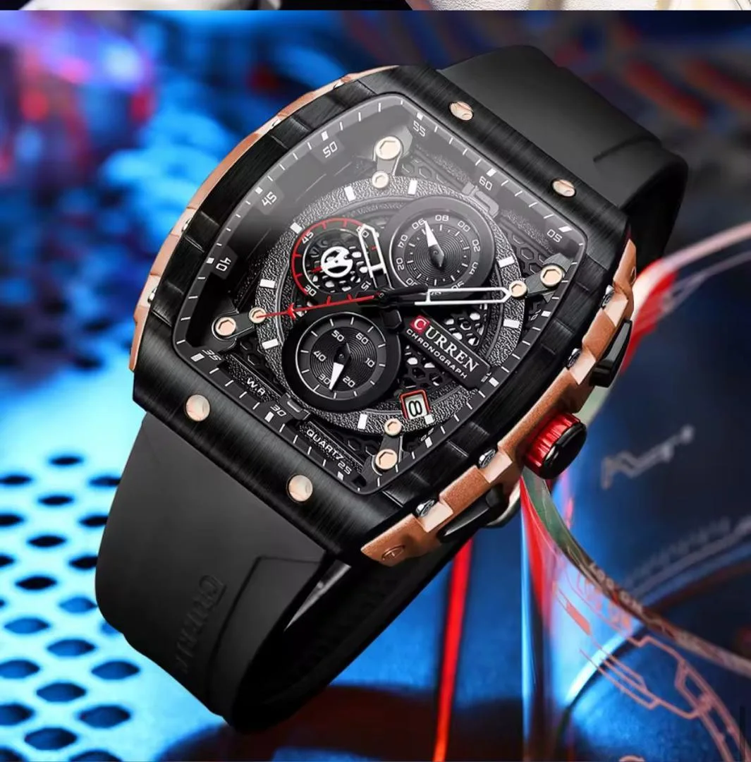 Homme CURREN — 8442 (Édition Black Gold Forge & Chronographe)
