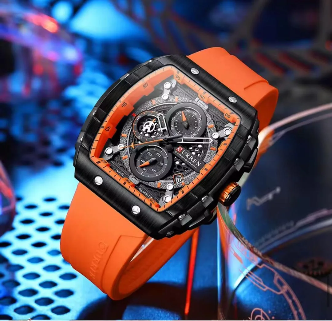 Homme CURREN —8442 (Édition Orange Forge & Chronographe)