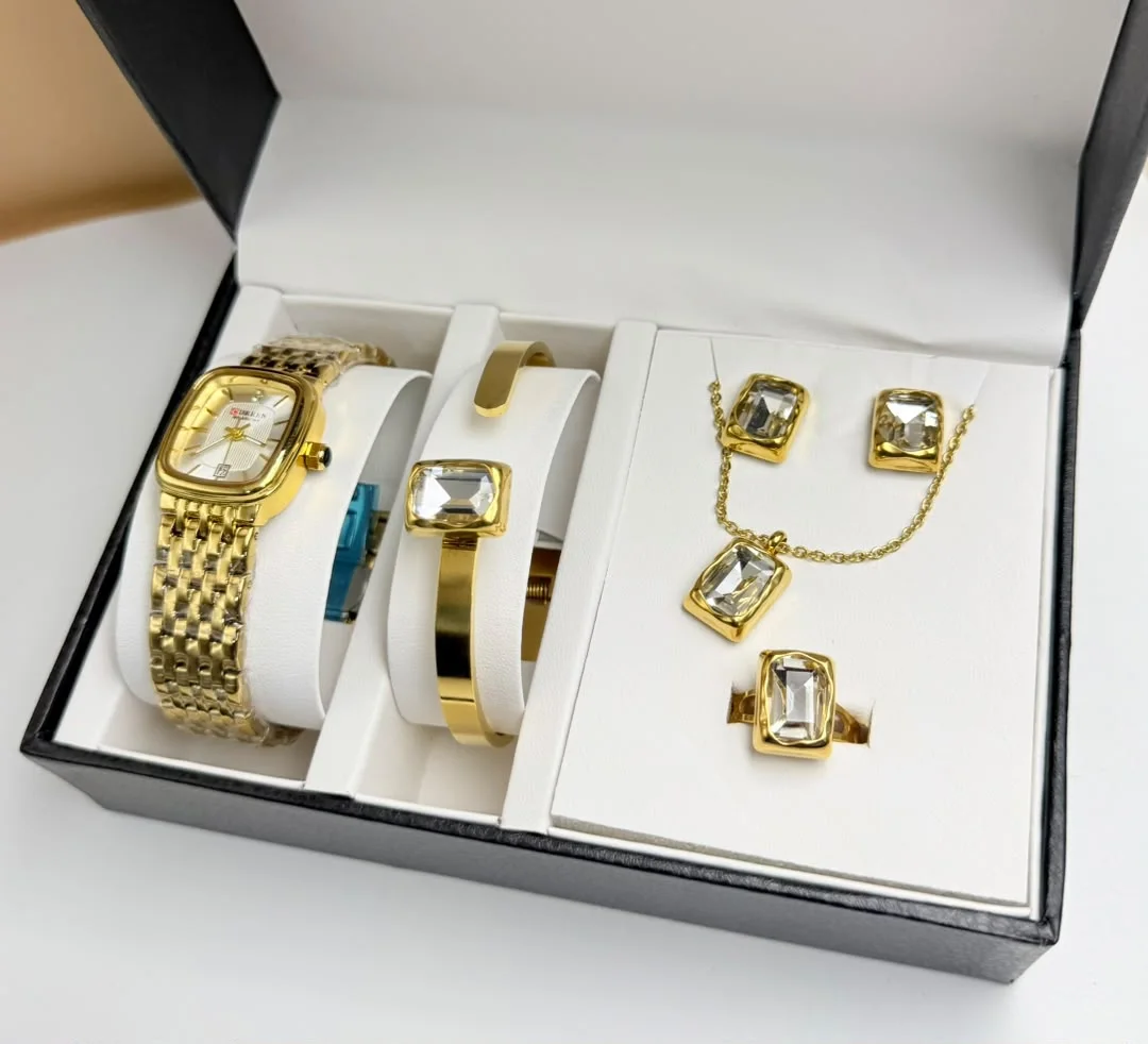 Coffret – Montre & Parure Femme 6 Pièces