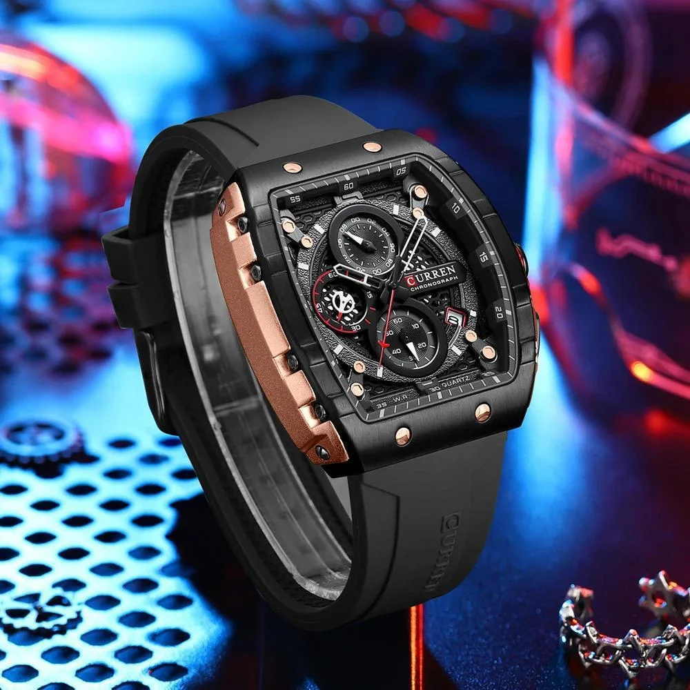 Homme CURREN — 8442 (Édition Black Gold Forge & Chronographe)