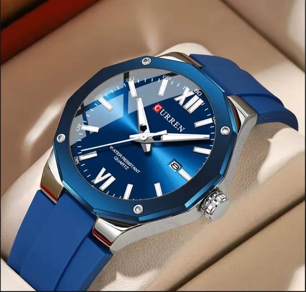 Homme CURREN — 8465 (Édition Blue Sport & Silicone)