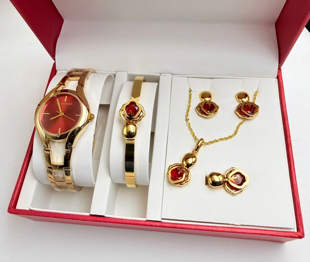 Coffret – Montre & Parure Femme 6 Pièces