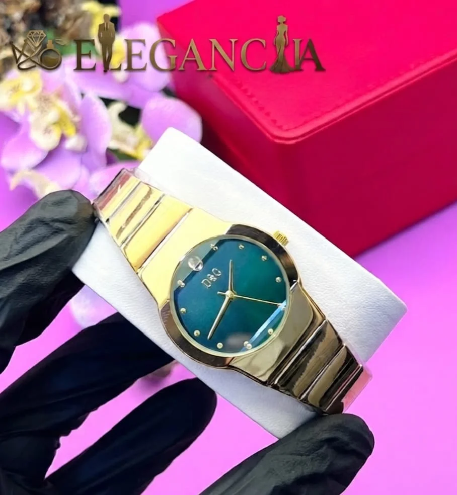 Montre Élégance Dorée — Cadran Turquoise