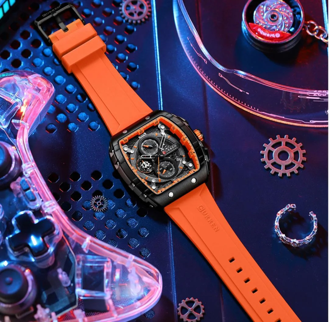 Homme CURREN —8442 (Édition Orange Forge & Chronographe)
