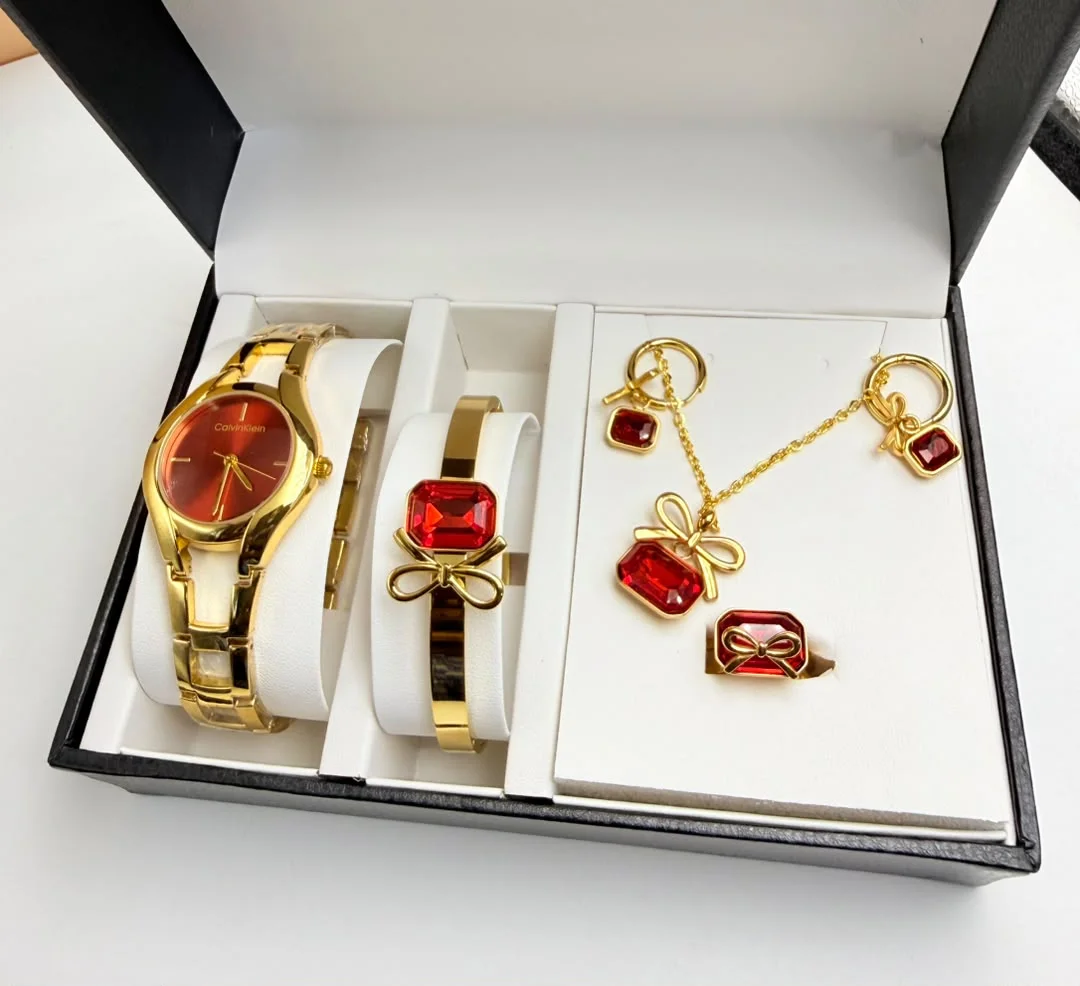 Coffret – Montre & Parure Femme 6 Pièces
