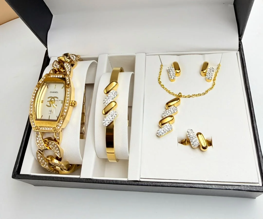 Coffret – Montre & Parure Femme 6 Pièces