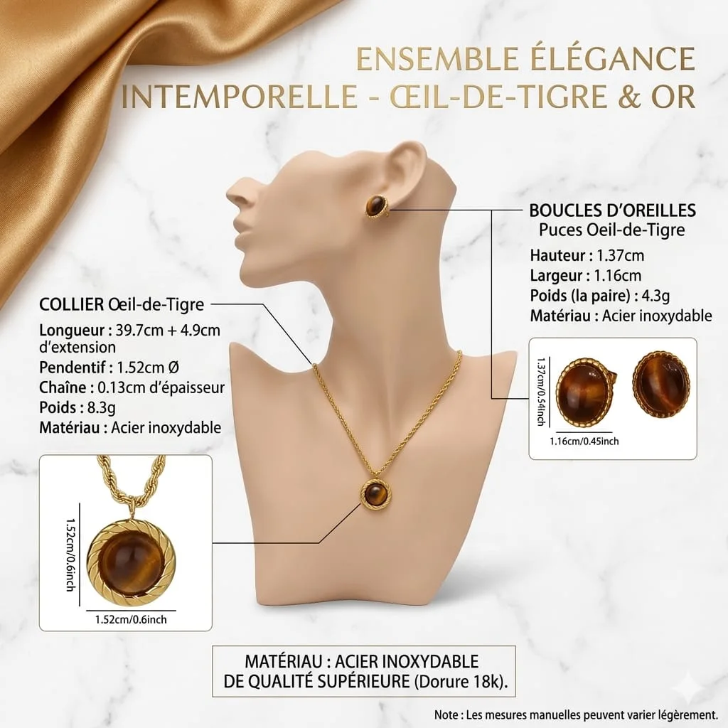 Ensemble de Bijoux Ovale Milad Color