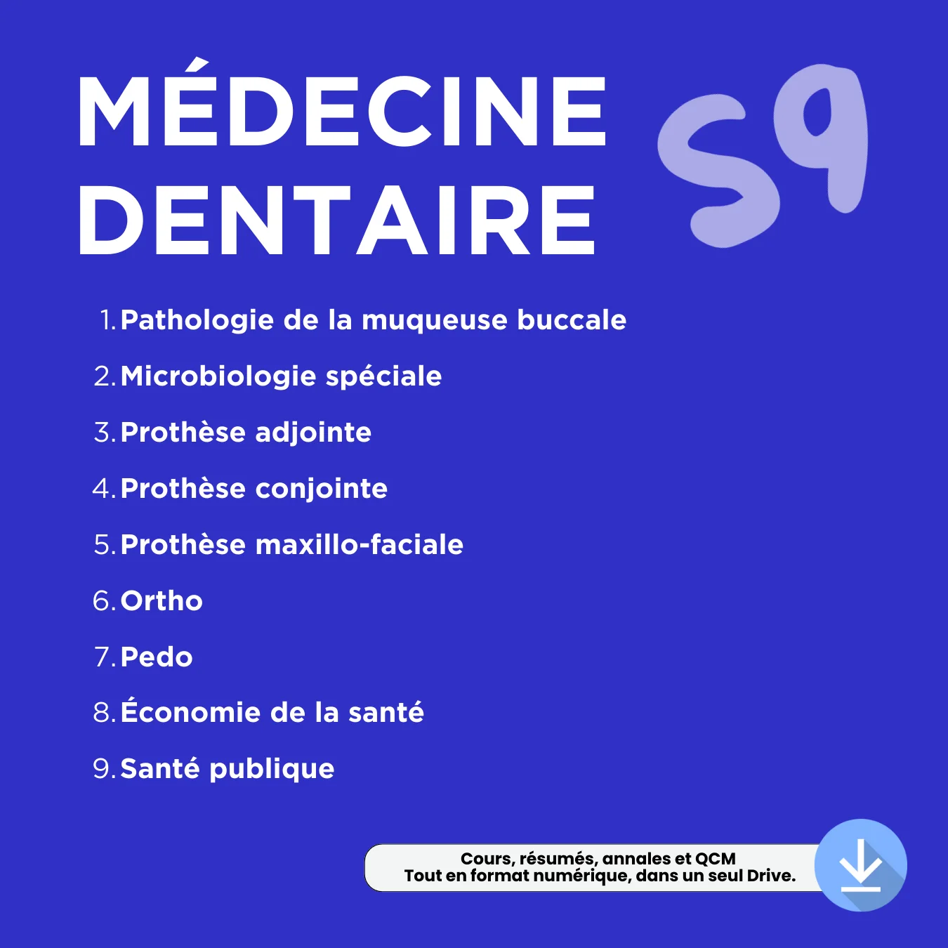 PACK COMPLET DENTAIRE (TOUS LES SEMESTRES)