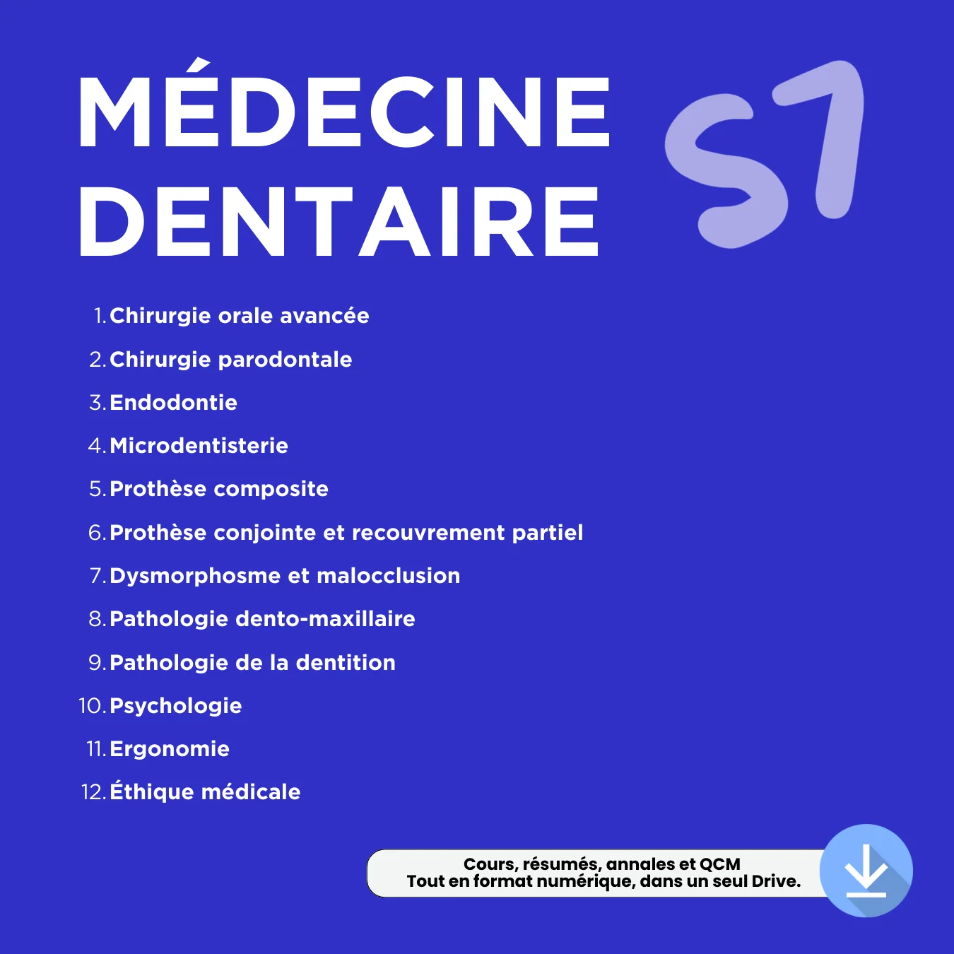 PACK COMPLET DENTAIRE (TOUS LES SEMESTRES)