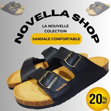 les sandales cuir et daim