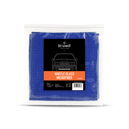 WAFFLE GLASS MICROFIBER 400GSM 40X40CM (MICROFIBRE VITRE GAUFRÉE) - DETURNER