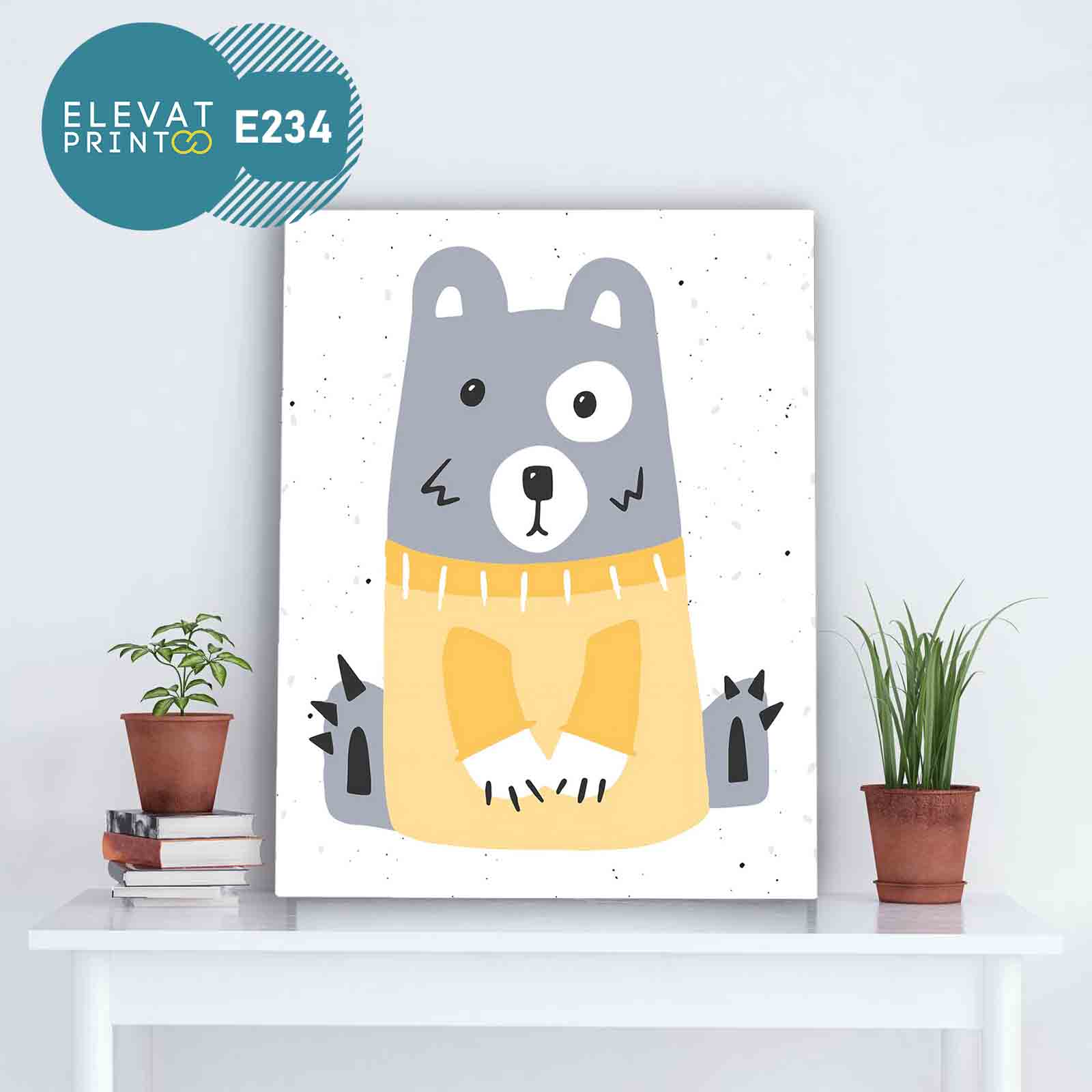Tableau E234 Affiche pour enfants mignons, animaux